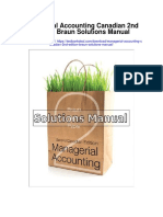 Managerial Accounting Canadian 2nd Edition Braun Solutions Manual