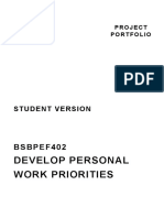 Develop Personal Work Priorities: BSBPEF402