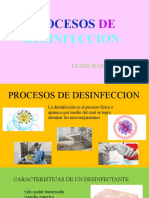 Proceso de Desinfección