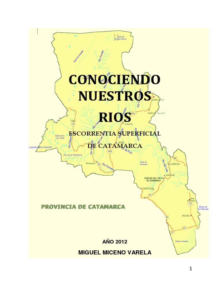 Conociendo Nuestros Rios Catamarca 24 09 2012 Pdf Río Agua