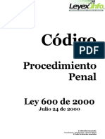 Ley 600 de 2000
