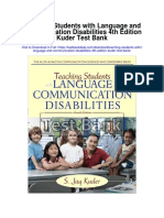 Teaching Students With Language and Communication Disabilities 4th Edition Kuder Test Bank