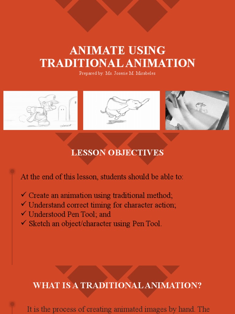 Lesson 1-ANIMATE USING TRADITIONAL ANIMATION | PDF | Animation | Adobe ...