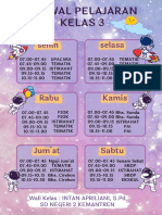 Purple Modern Spaceship School Timetable A4 Document