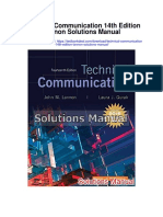Technical Communication 14th Edition Lannon Solutions Manual