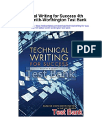 Technical Writing For Success 4th Edition Smith Worthington Test Bank