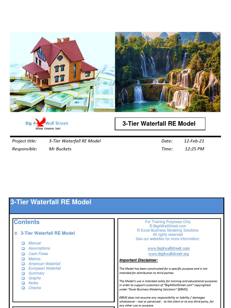 3TierWaterfallRealEstateModel PDF Investing Equity (Finance)