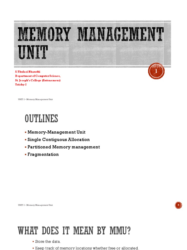 Memory Management Unit | PDF | Computer Data Storage | Process (Computing)