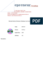 Mumbai Doctors Directory - Database - List (.XLSX Excel Format) 8th Edition