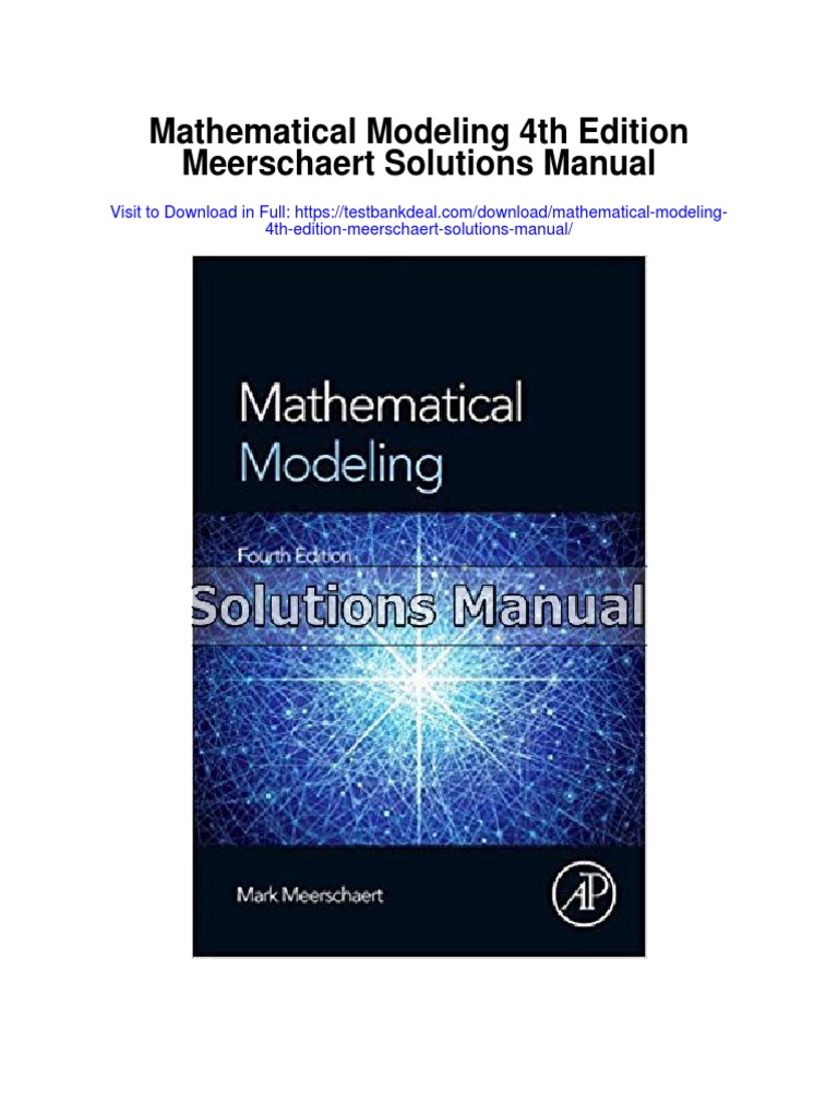 Mathematical Modeling 4th Edition Meerschaert Solutions Manual PDF