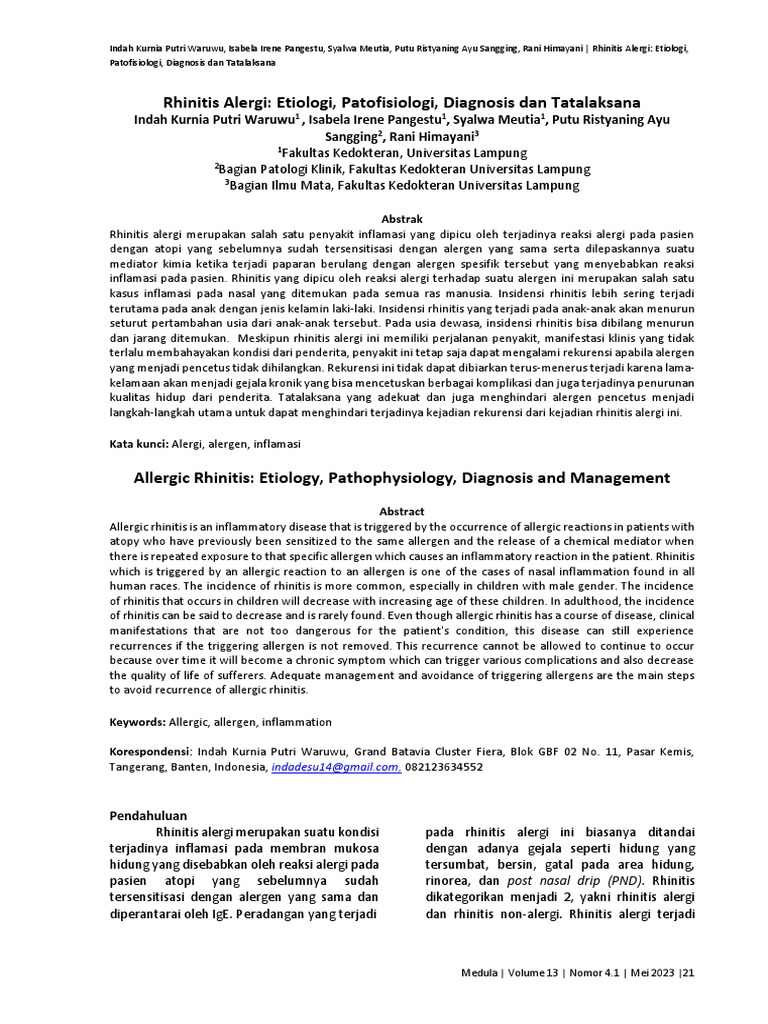 Rhinitis Alegi Etiologi Pdf