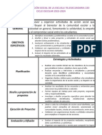 Plan Anual de Acción Social de La Escuela Telesecundaria 220