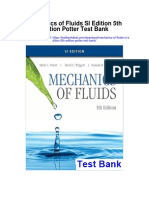 Mechanics of Fluids Si Edition 5th Edition Potter Test Bank