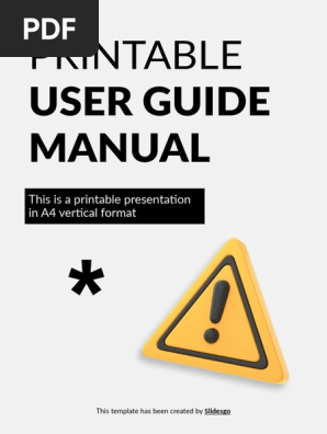 Printable User Guide Manual by Slidesgo