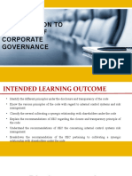 Continuation of SEC Code of Corporate Governance