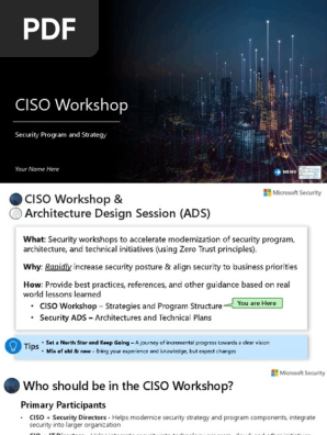 Microsoft CISO Workshop Security Strategy and Program (1)