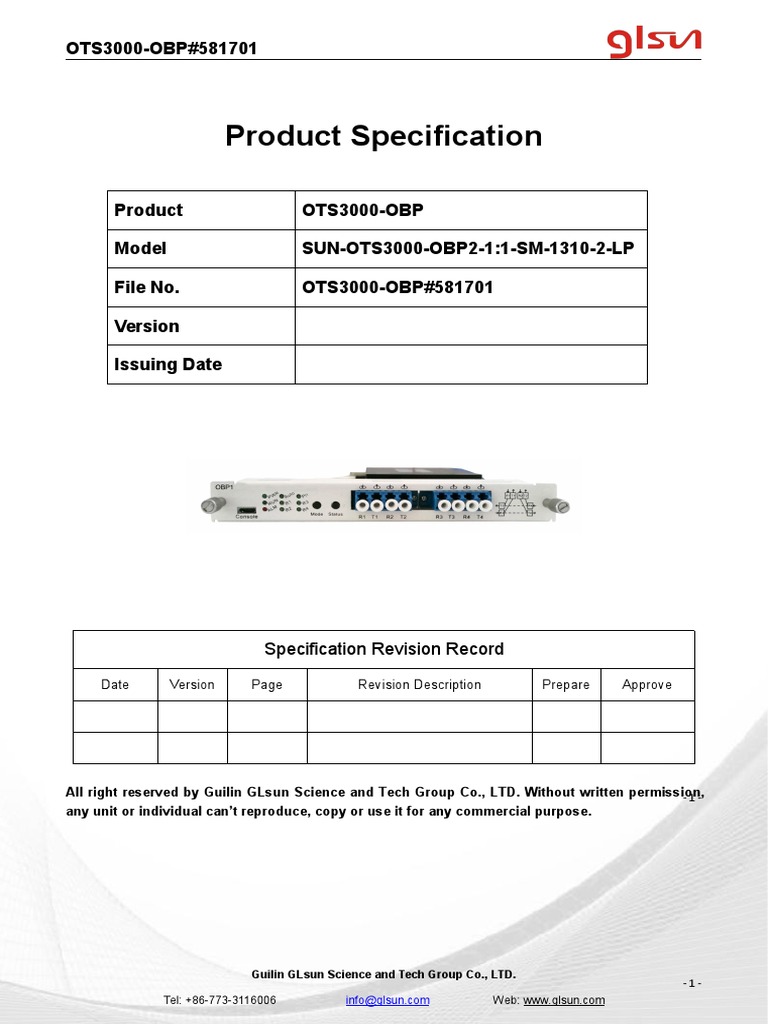 Ots3000 Obp Optical Bypass Protection System Data Sheet 581701 | PDF ...