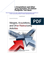Mergers Acquisitions and Other Restructuring Activities 7th Edition Depamphilis Test Bank