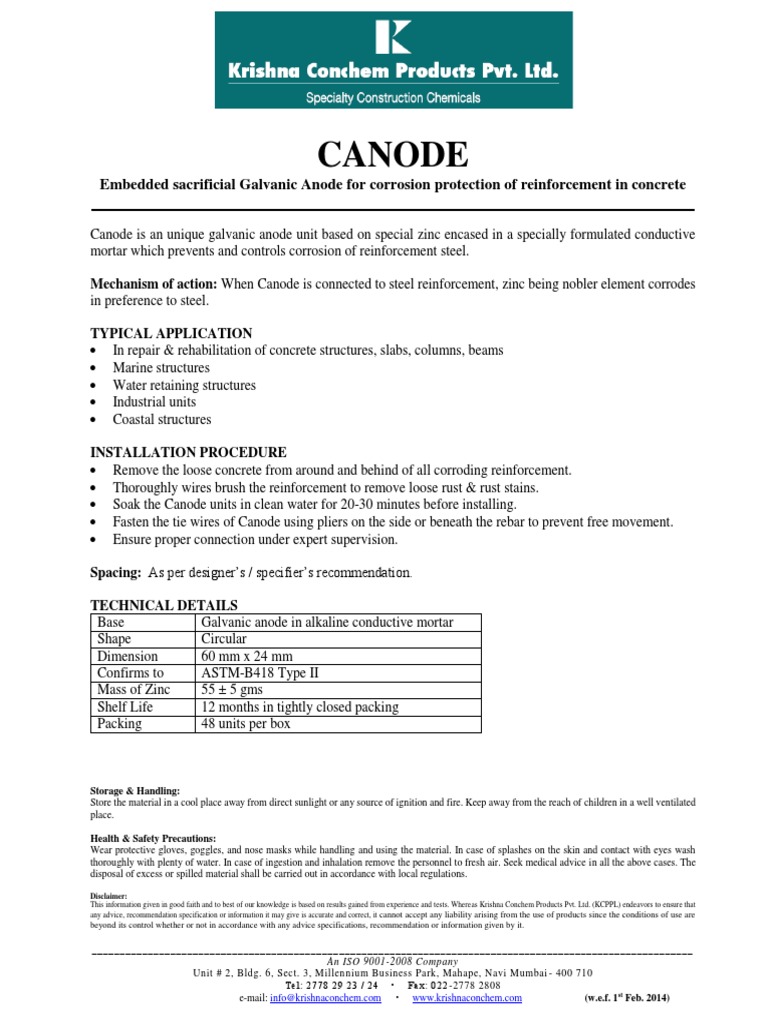 Canode 55 | PDF | Corrosion | Rust