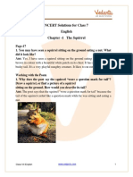 NCERT Solutions For Class 7 English Chapter 1 - The Squirrel - .
