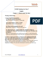 NCERT Solutions For Class 7 English Chapter 3 - The Shed - .