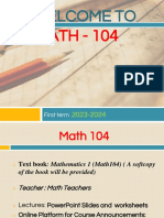 Math104 Introduction