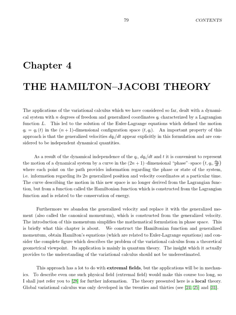 Hamilton-Jacobi Theory Explained | PDF | Hamiltonian Mechanics ...