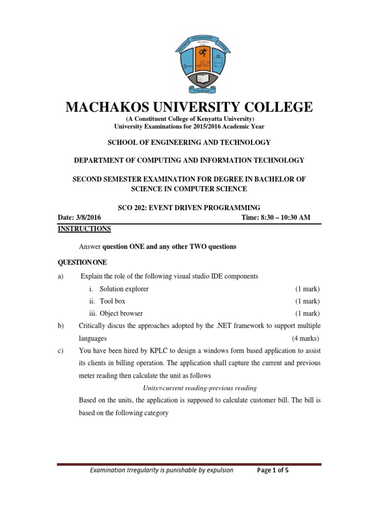 SCO202 Event Driven Prog | PDF | Salary | C Sharp (Programming Language)