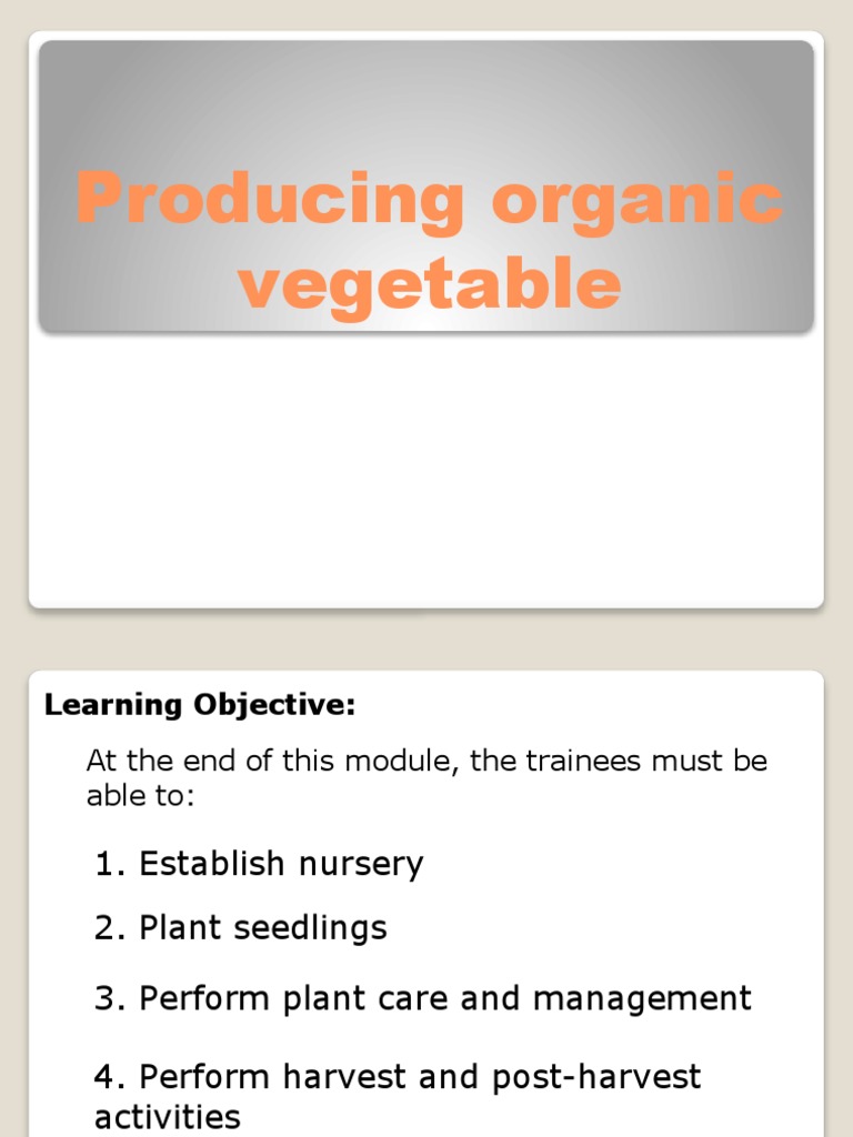 Produce Organic Vegetable-1 | PDF | Vegetables | Crop Rotation