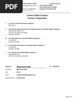M.Adeel LLC Article of Organization