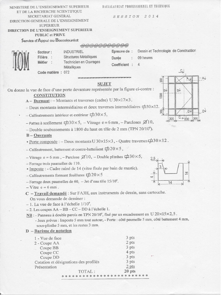 Dessin Et Technologie de Construction - TOM | PDF