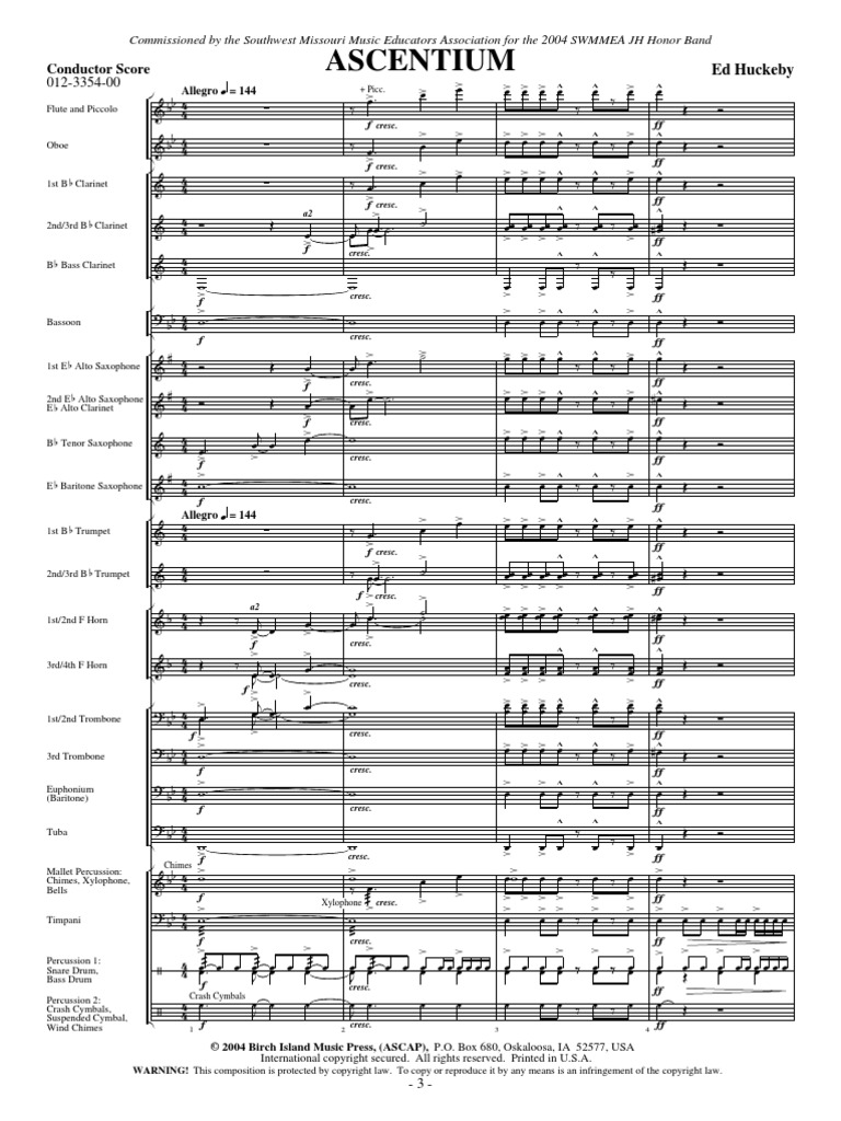 Ascentium Conductor Score | PDF | Saxophone | Classical Music Groups