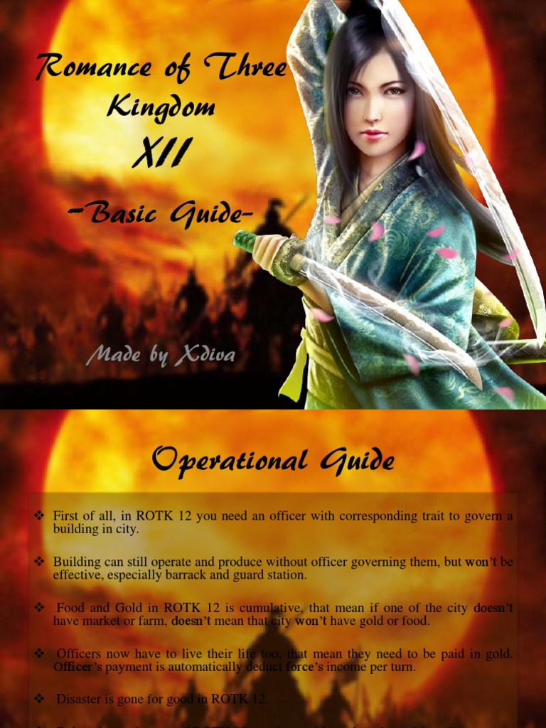 ROTK 12 Basic Operational Guide | PDF | Warfare | Conflicts