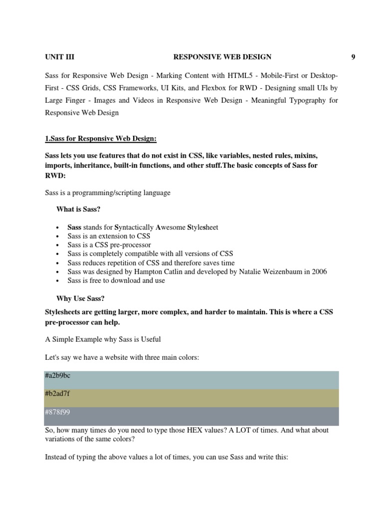 Wdm Unit 3 Notes Pdf Html Element Html