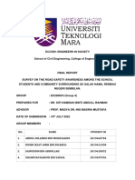 Final Report - Ecc589 - Survey On Road Safety Awareness