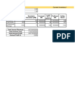 Current Inventory Requirements Level of Significance (α) Z Buffer Category Mean Demand (EB) Standard Deviation (EB) Cost per EB Lead time (hours) Profit per EB Safety Stock