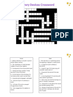 Literary Devices Crossword