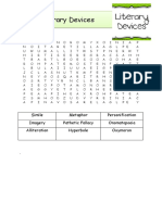 Literary Devices Wordsearch
