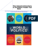 World Politics Interests Interactions Institutions 3rd Edition Frieden Test Bank