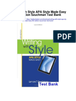 Writing With Style Apa Style Made Easy 6th Edition Szuchman Test Bank