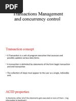 Transactions Management and Concurrency Control