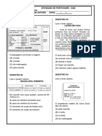 Atividade de Português - Ead ALUNO (A) : - 4º ANO DE ESTUDO DATA