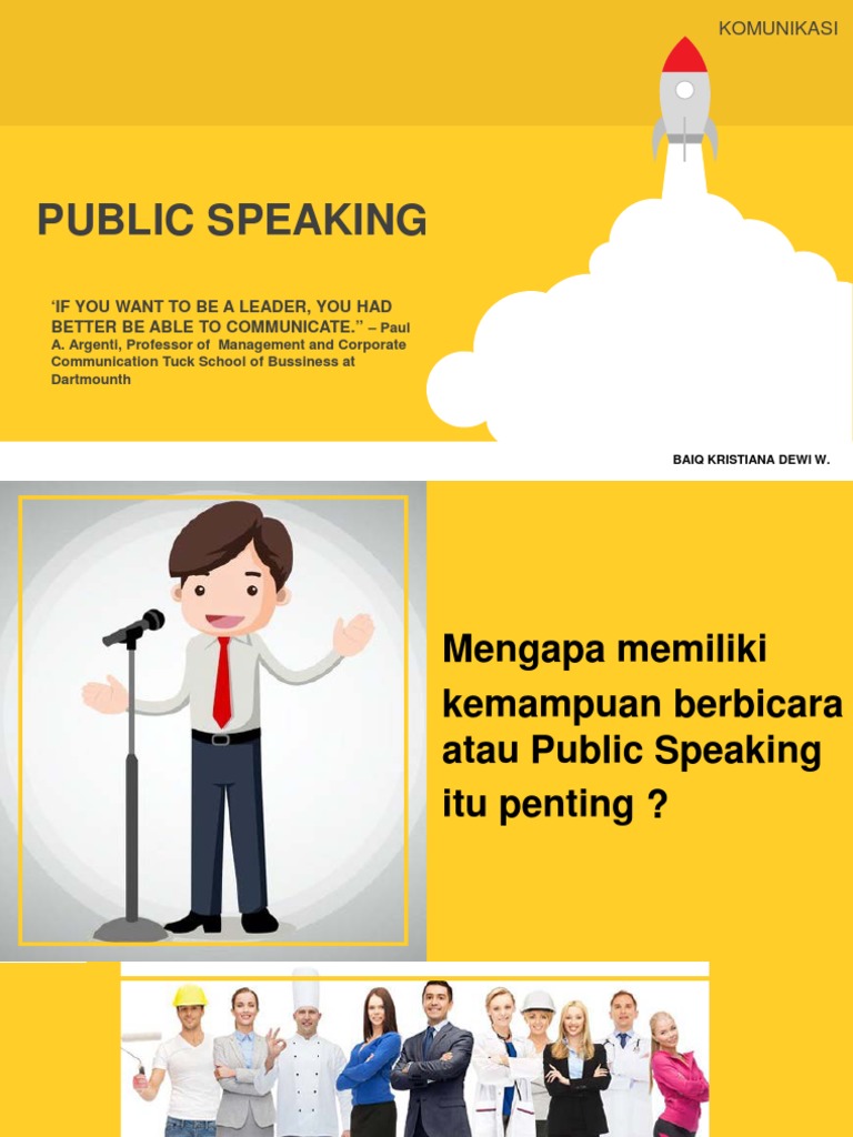 Pentingnya Public Speaking dalam Karir | PDF