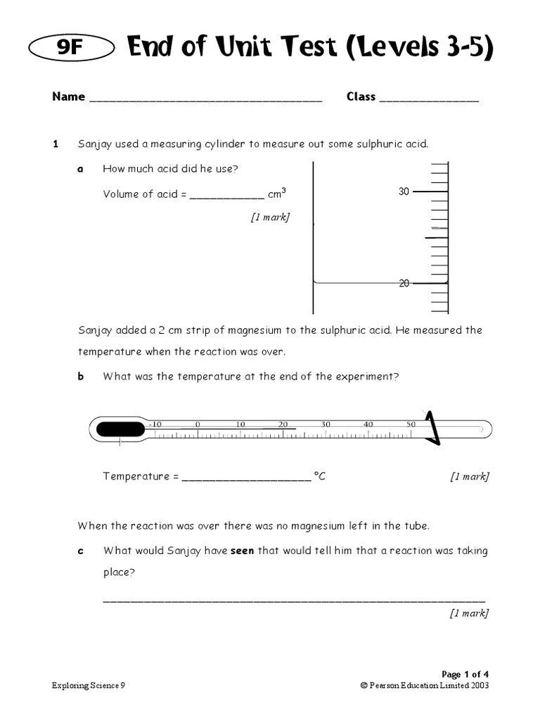9f End Of Unit Pdf Metals Iron