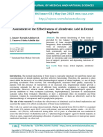 Assessment of The Effectiveness of Alendronic Acid in Dental Implants