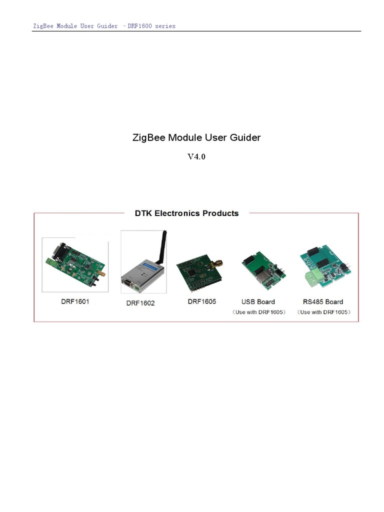DRF1600 ZigBee Module User Guide | PDF | Computer Network | Router ...