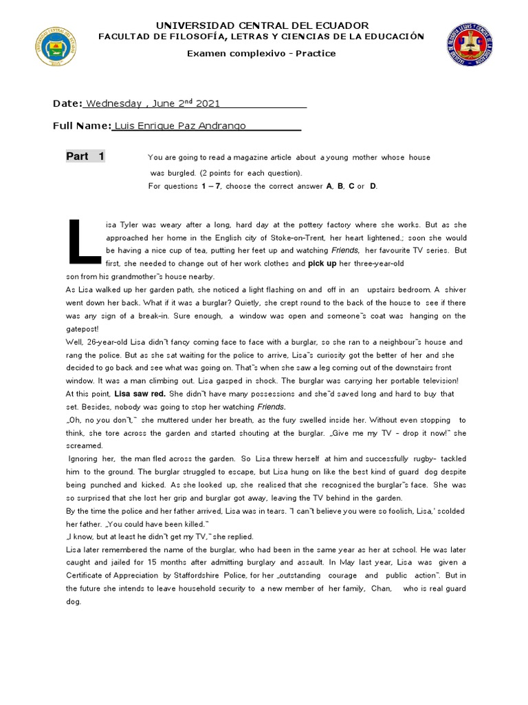 Complex Exam Practice for Students | PDF | Bathroom