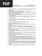 A.P., Polynomials, Quadratic