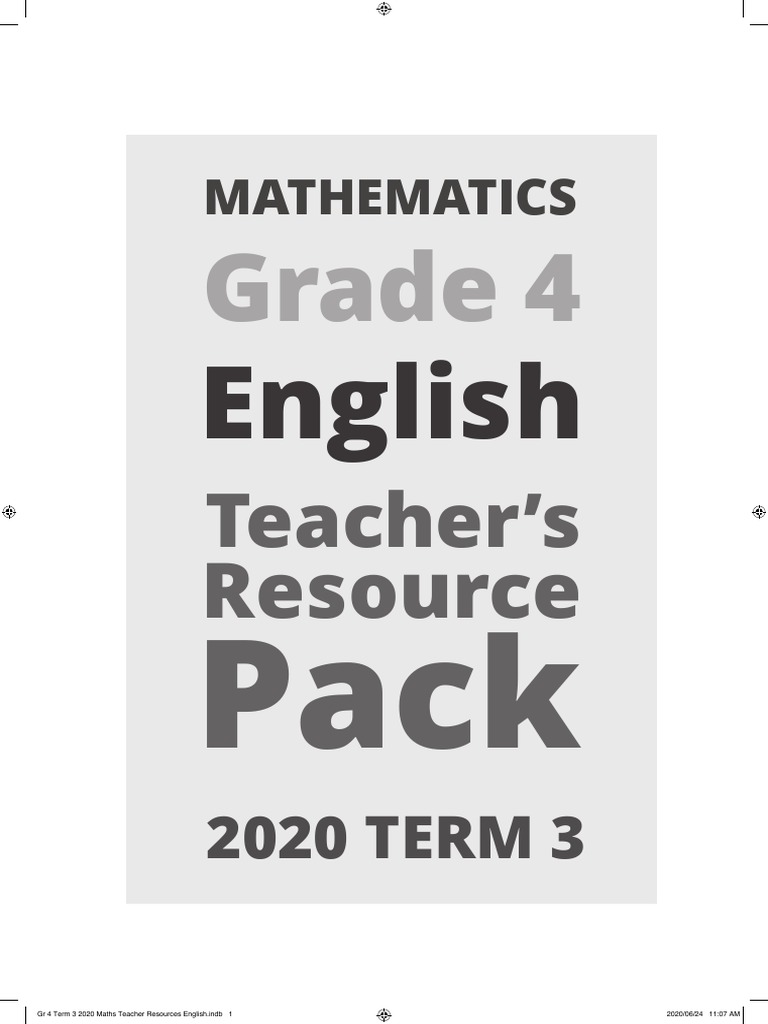 GR 4 Term 3 2020 TMU Maths Teacher Resources | PDF | Science | Arithmetic