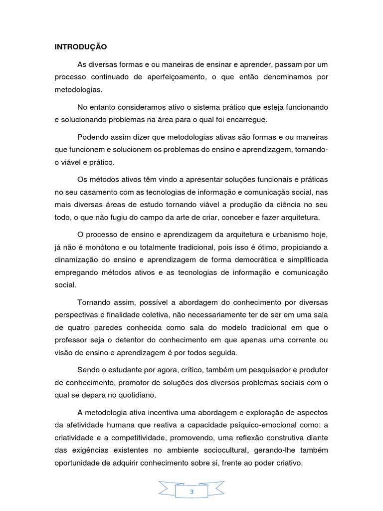Metodologias Ativas e TICs na Educação | PDF | Aprendizado | Método de ...